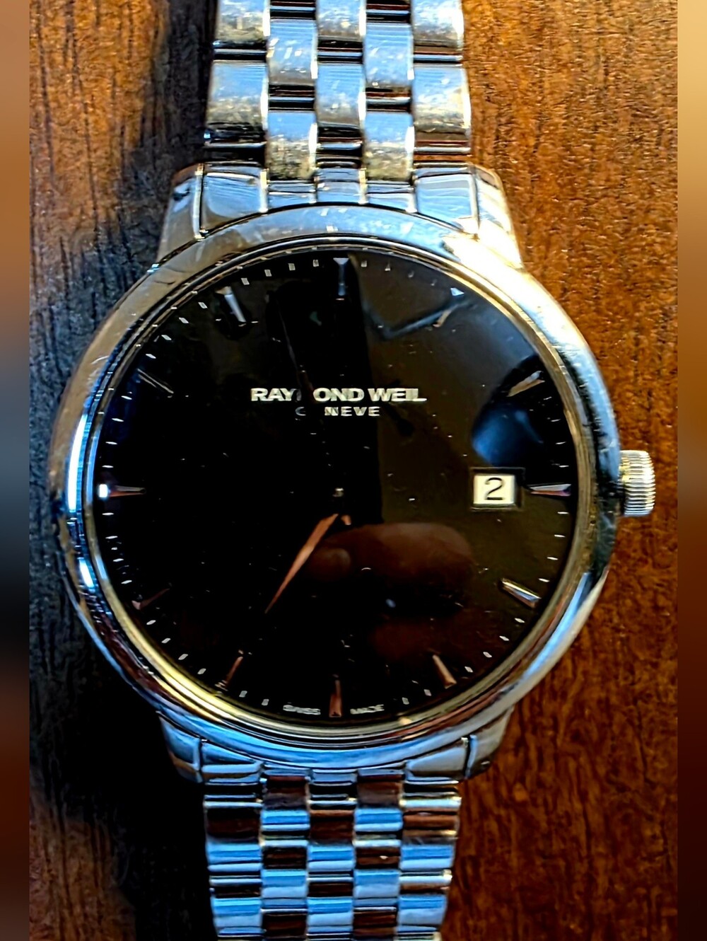 Raymond Weil Tocatta Nen's Classic Stainless Steel Watch - Black Dial